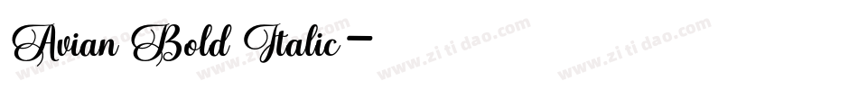 Avian Bold Italic字体转换